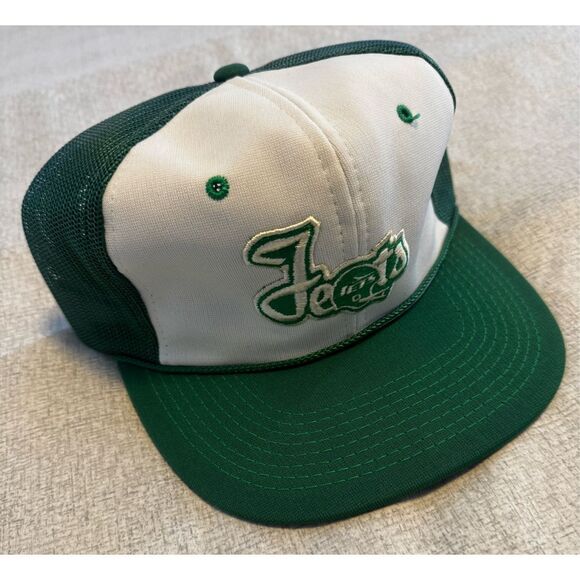 New York Jets NY Hat Cap AJD Lucky Stripe Snapback Vintage - Picture 2 of 5